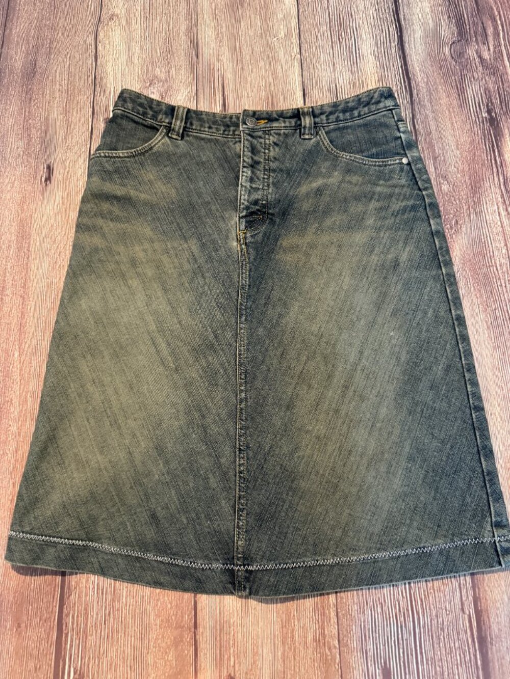 Share Royal Robbins Denim Skirt Outdoor Goddess Boho Festival Size 4
